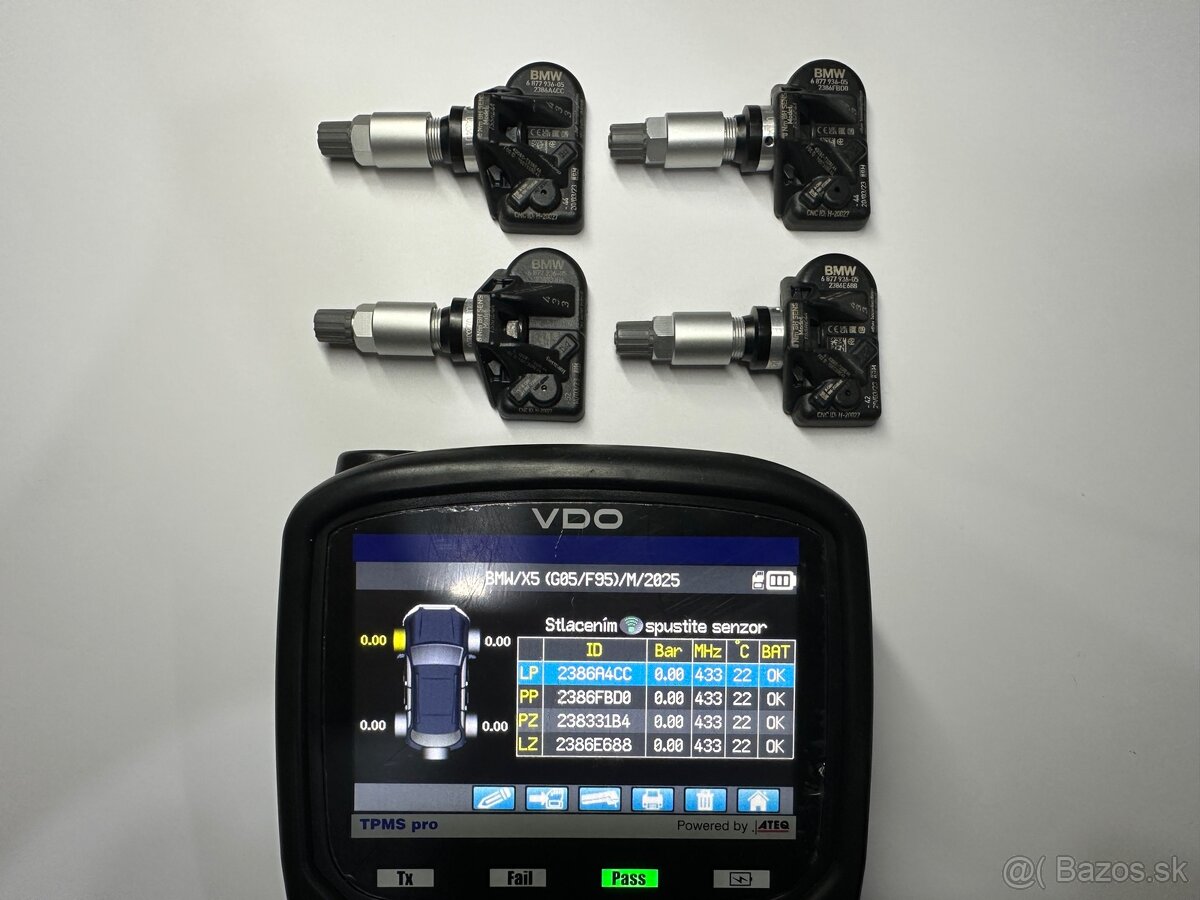 ✅ Originál nové snímače tlaku v pneumatikách BMW ✅
