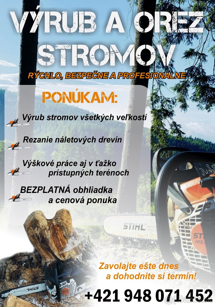 Výrub stromov a krovia