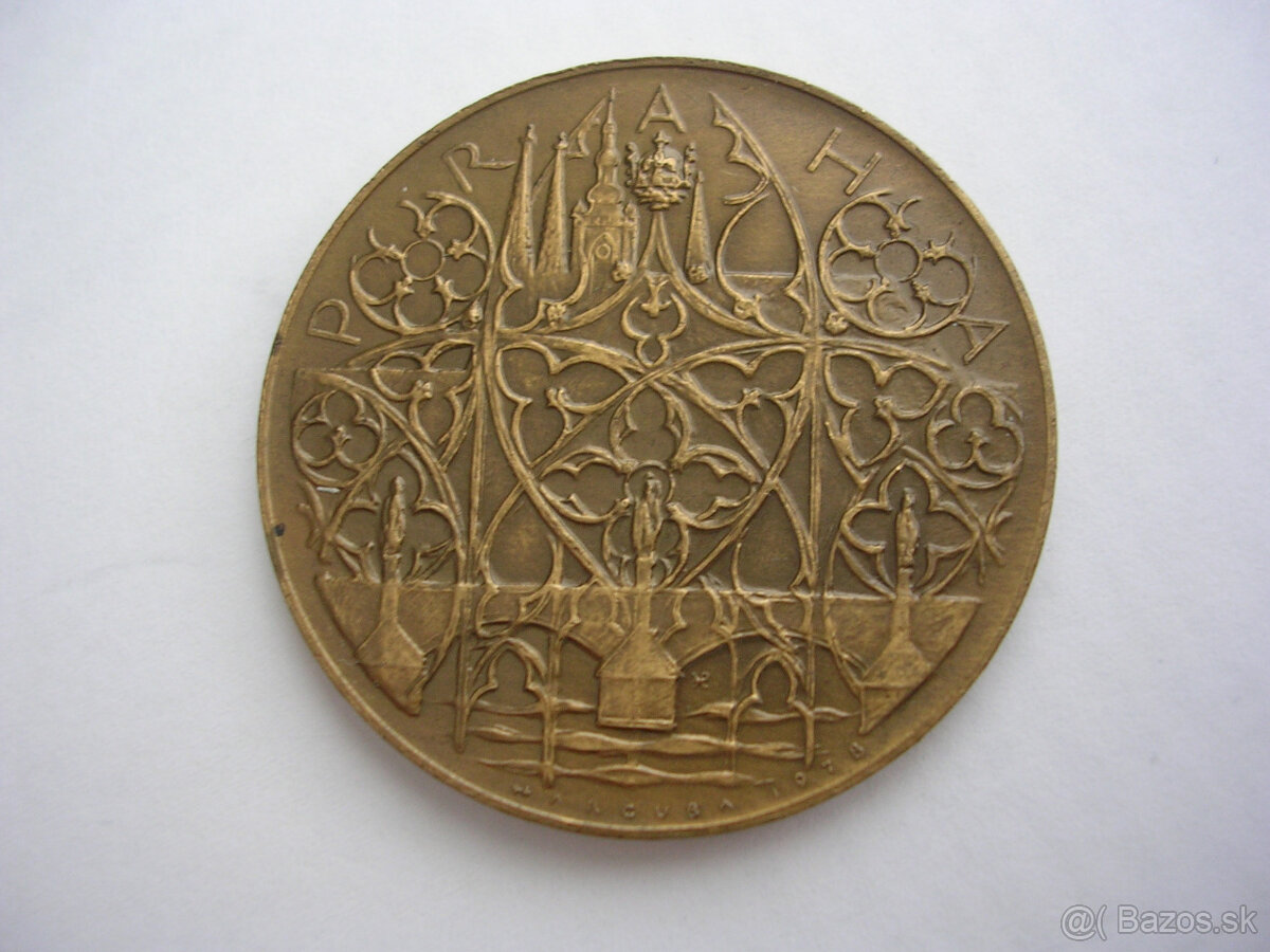 AE medaila 10 dukát Karel IV. - návrh Jiří HARCUBA 1978