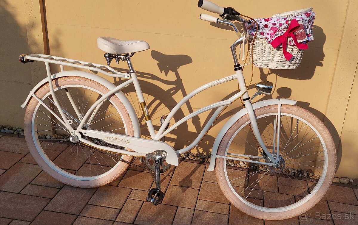 Dámsky retro bicykel CRUISER EMBASSY PINKI 3 rýchlostný