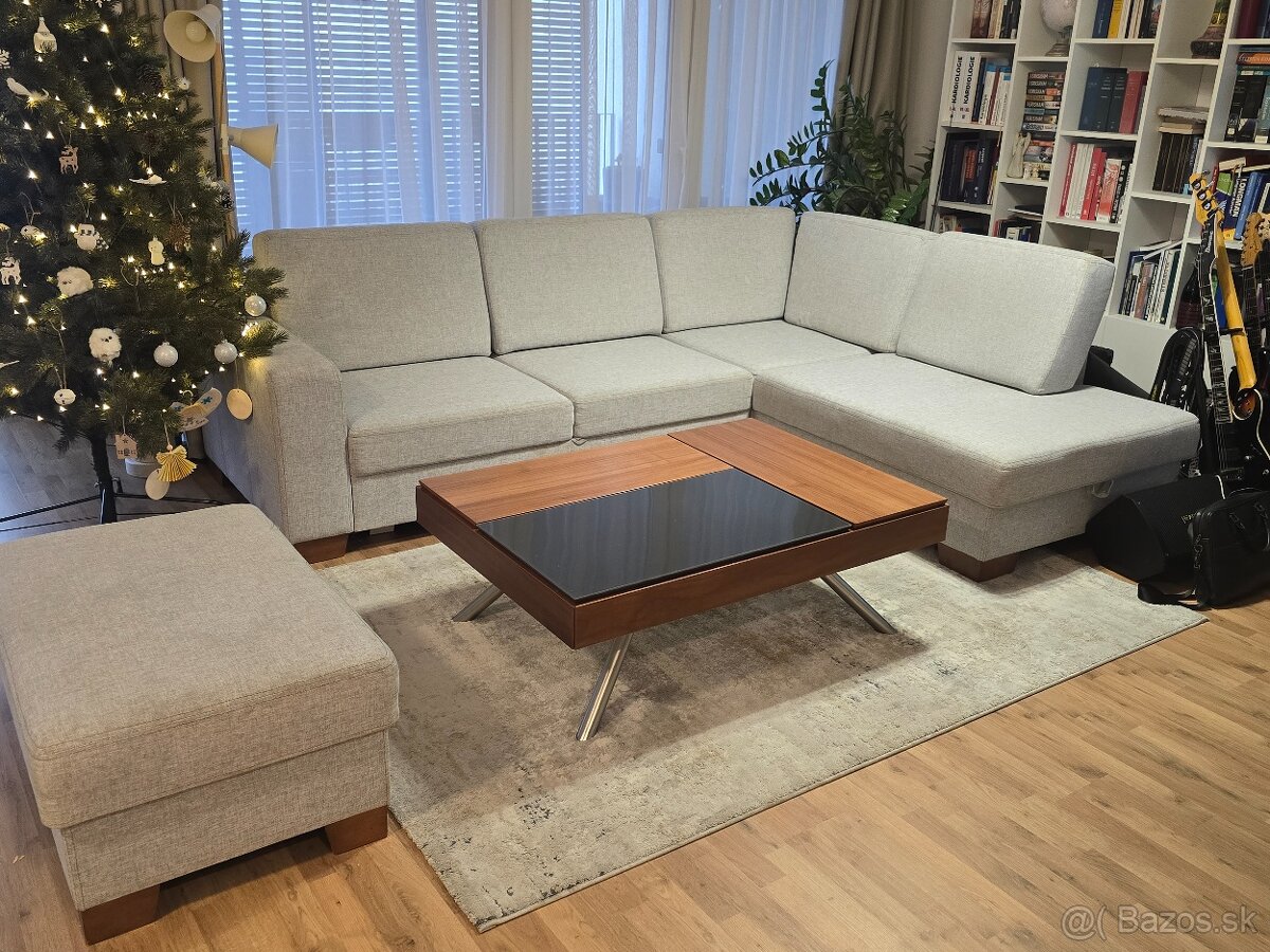 Rohova sedacia suprava s taburetkou zn Milenium