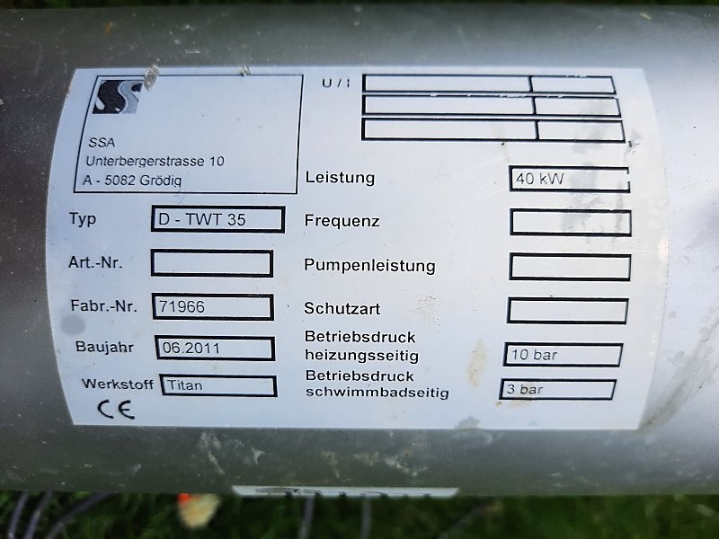 titanovy vymennik (solarny ohrev)