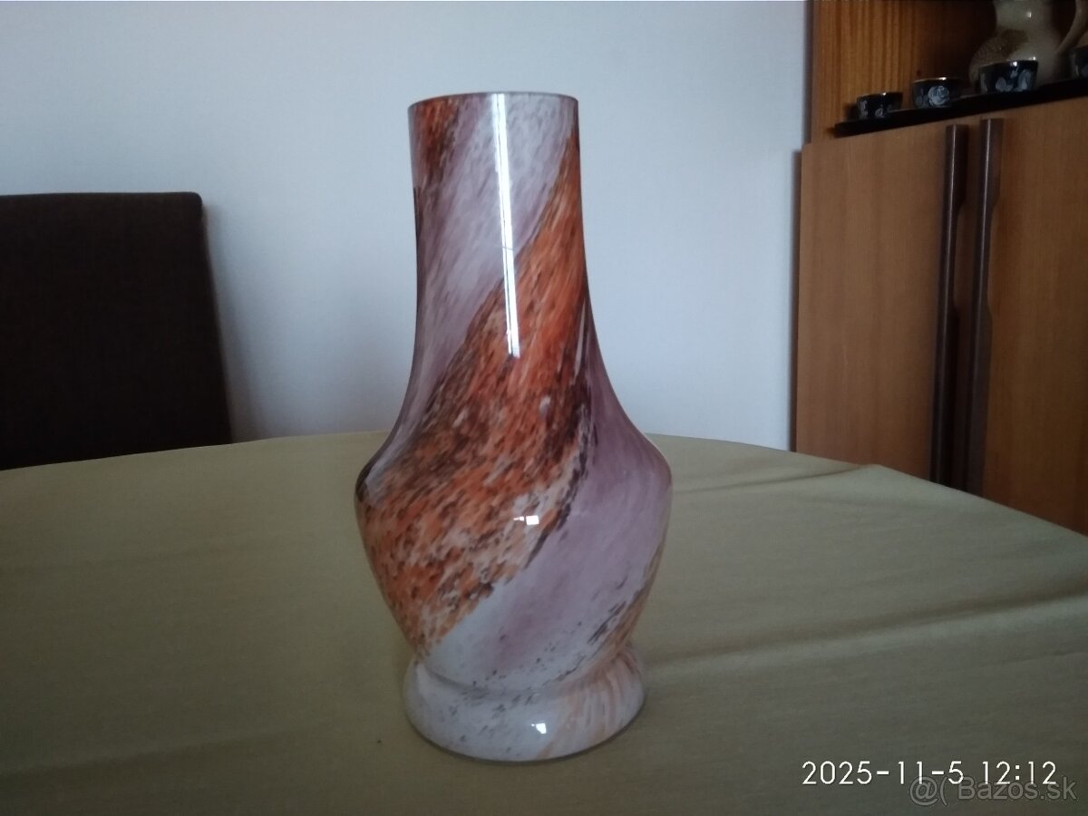 Retro barevná váza