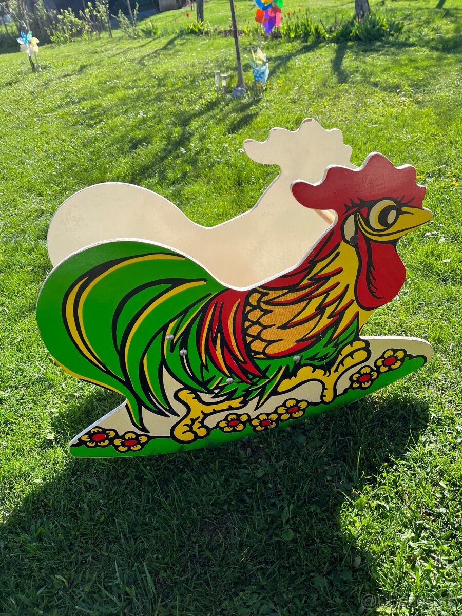Retro hojdacie kohúty pre deti
