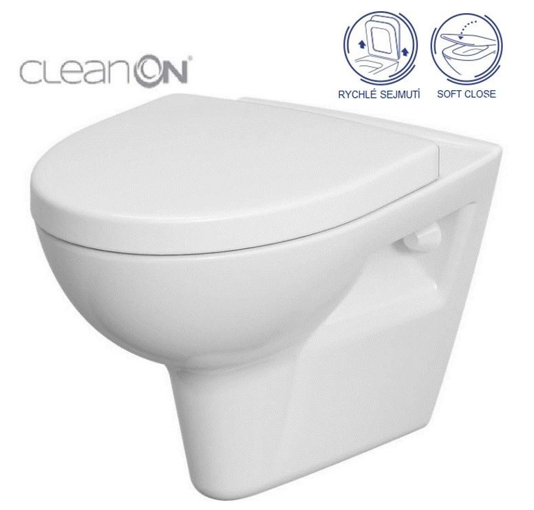 CERSANIT ZÁVESNÁ WC MISA Parva NEW CLEANON so sedadlom