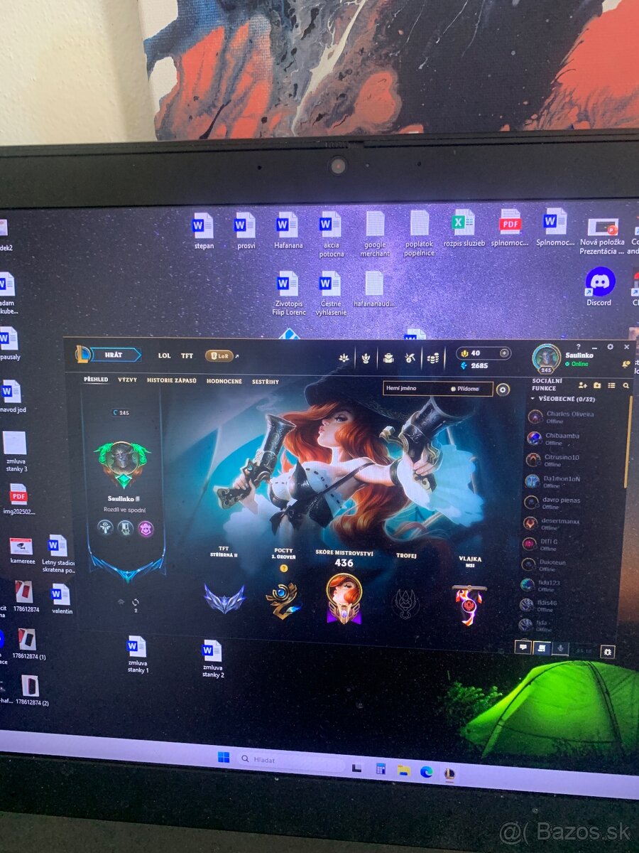 League of legends predam velmi stary ucet