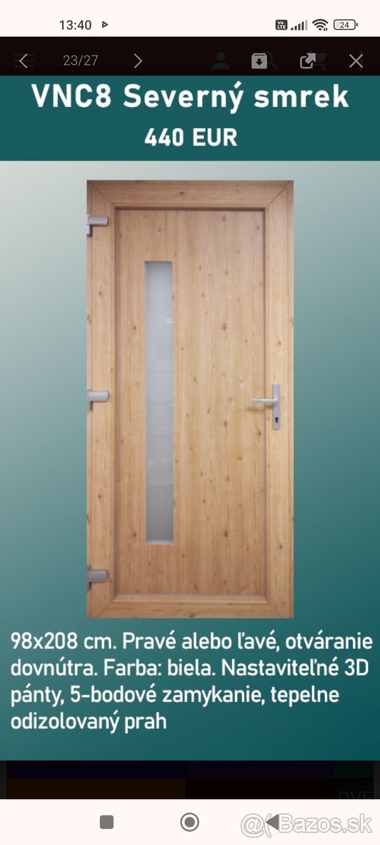 Kvalitne pvc vchodove dvere VNC8