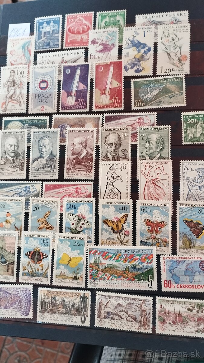 Známky Československo kompletní rok 1961