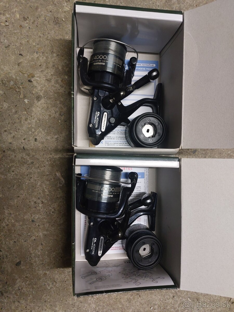 Predam 2 navijaky Shimano Baitruner DL 4000FA