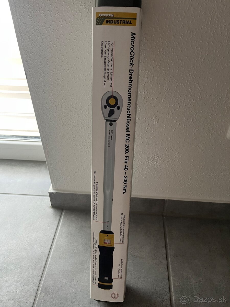 Predám momentový kľúč Proxxon 1/2”, 40–200 Nm, 75€