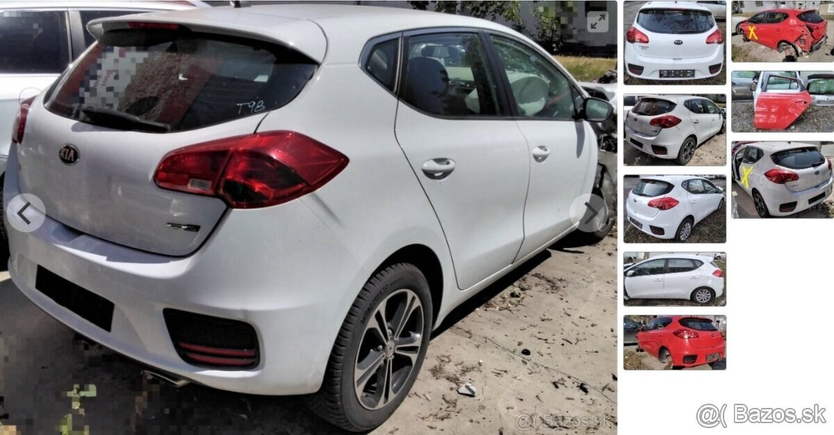 Kia Ceed 1.4 2017 predám DVERE, MOTOR G4LC, PREVODOVKA