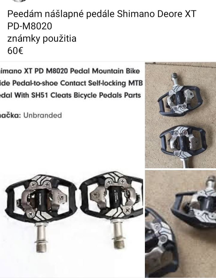 Predám pedále Shimano Deore XT nášlapné