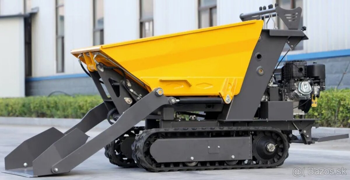 Pásový dumper 800 kg – zvedací korba, motor B & S