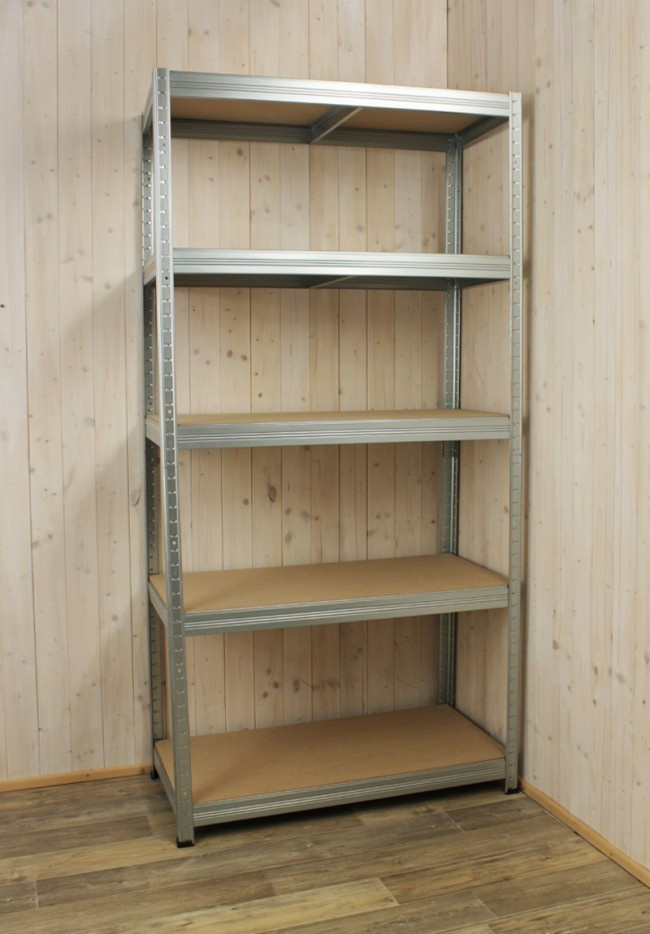 Pozinkované regále 180x90x40 cm, 5 políc, nosnosť 875kg