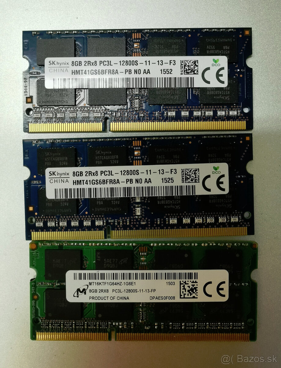 DDR3 PC3L -12800 8GB