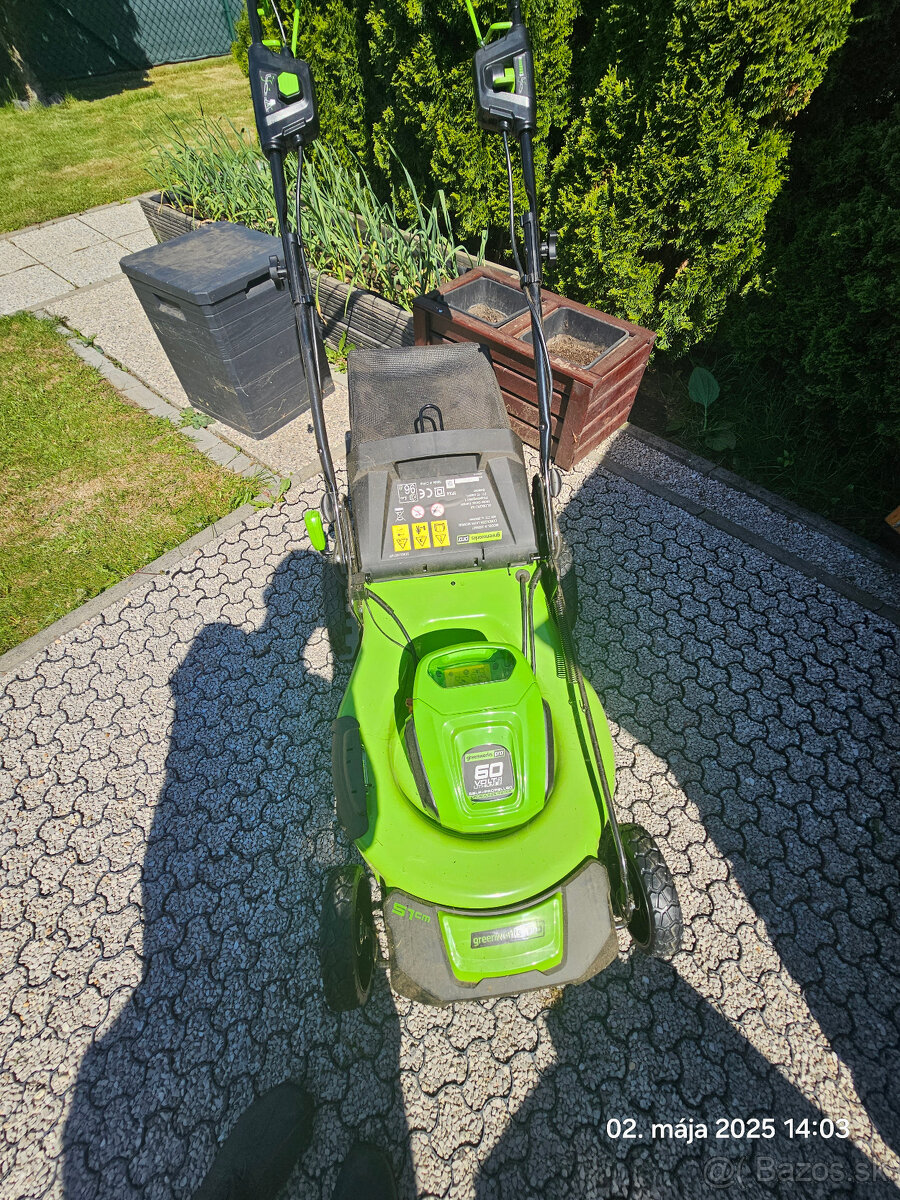 Predám Greenworks GD60LM51SP 60V AKU