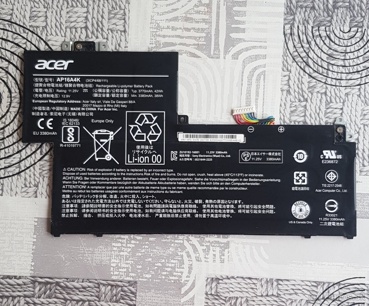 BATÉRIA ACER ASPIRE ONE/SWIFT