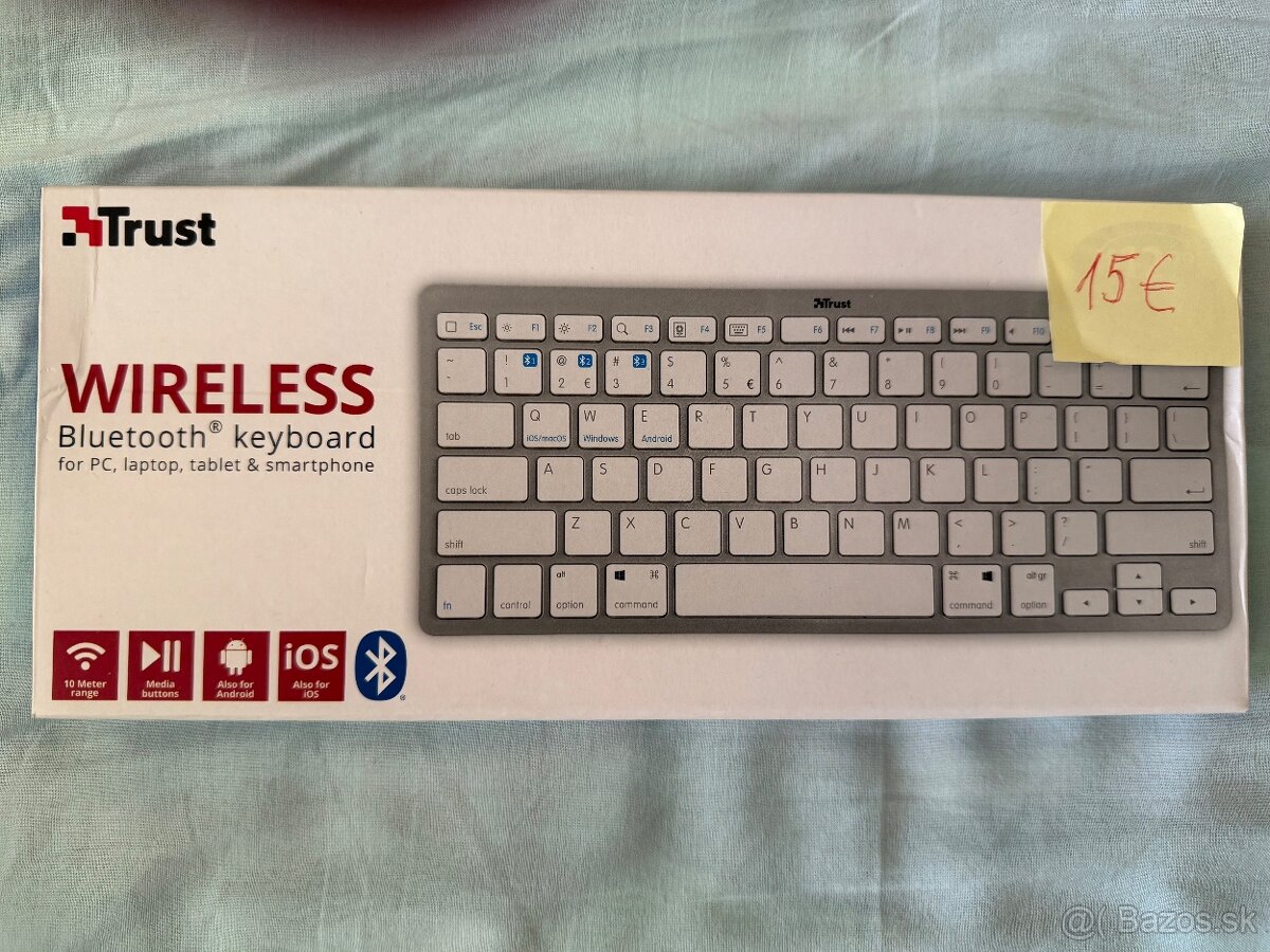 Predam Novú klavesnicu TRUST Wireless Bluetooth