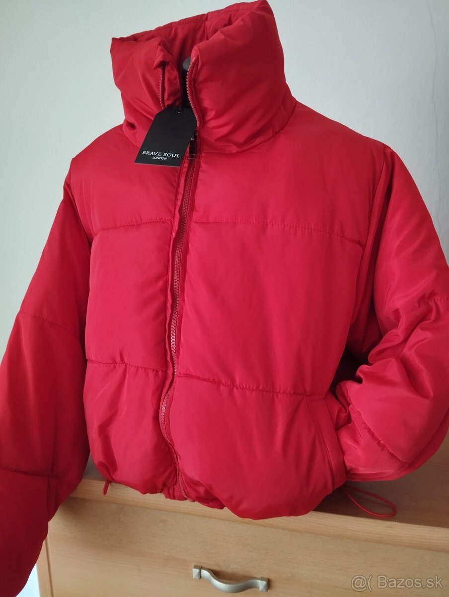 BRAVE SOUL značková,pohodlná a ľahká dámska bunda červenej a