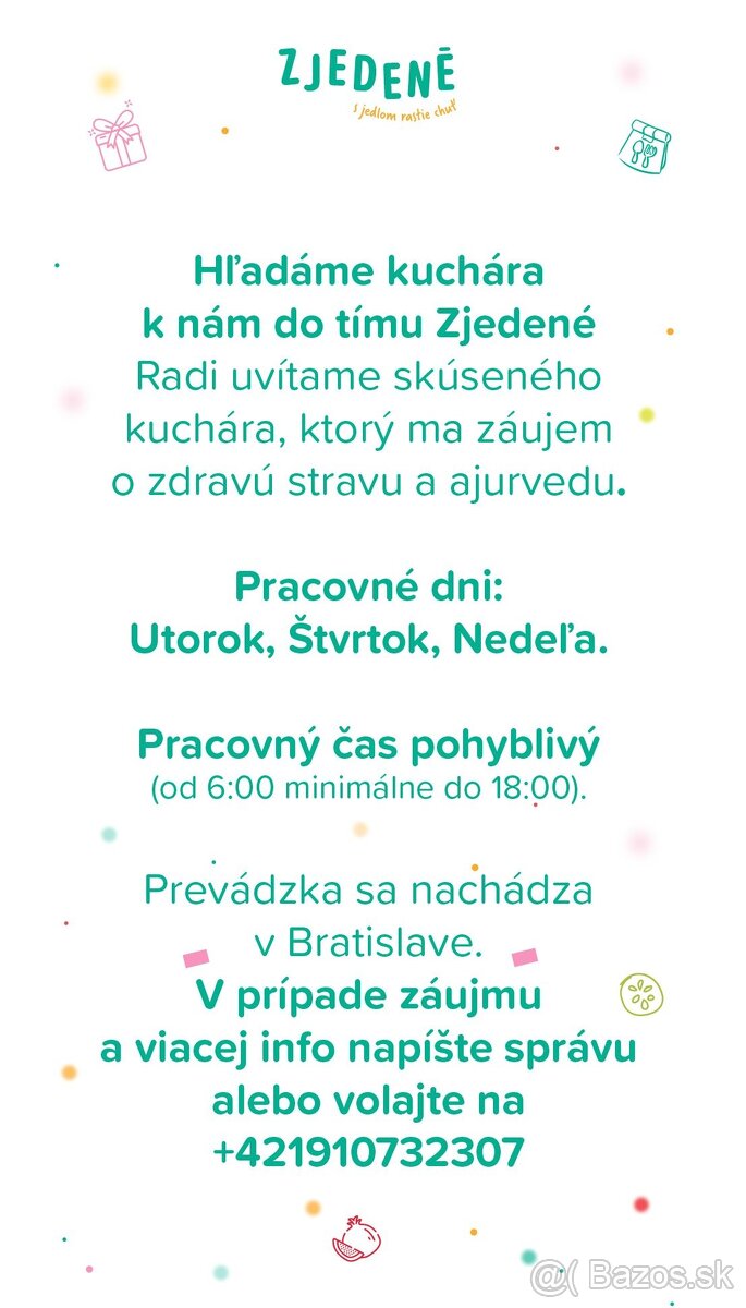 Zjedené hľadá kuchára