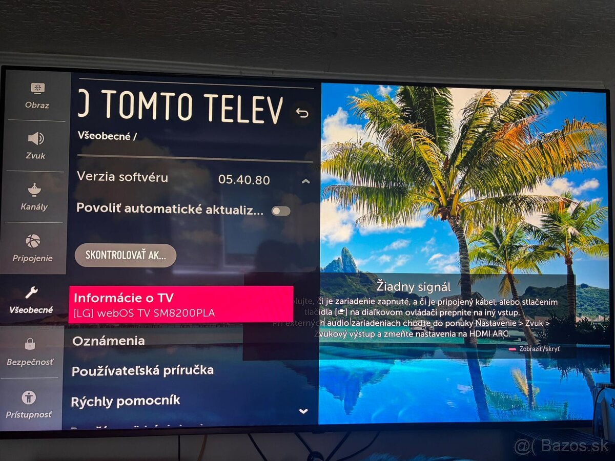 LG 65” SM 8200PLA