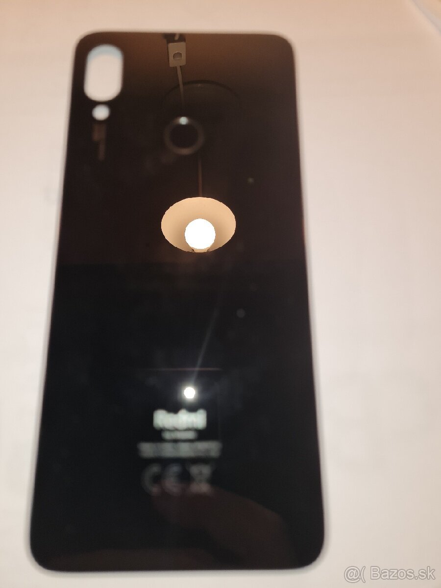 Redmi note 7, originalne cierne zadne sklo+citacka+lepka