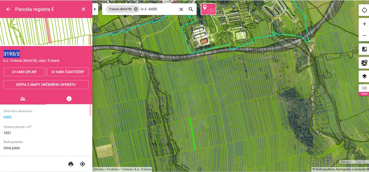 Predám Pozemok Trstená-Žiarovo 1091m2