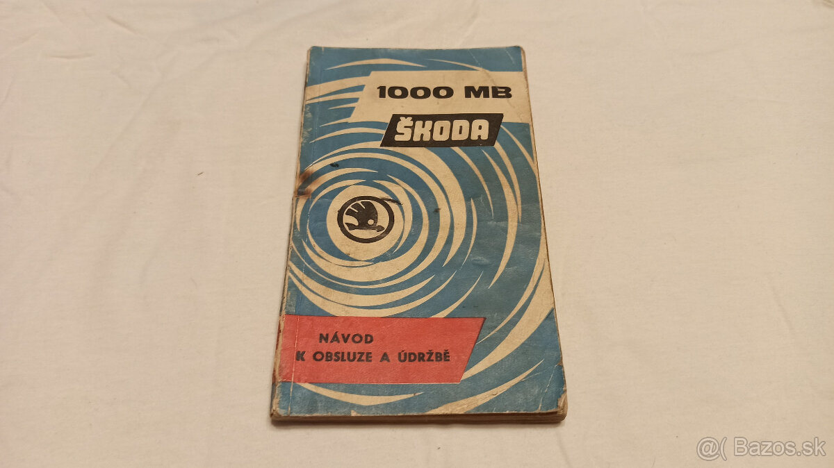 Škoda 1000 MB - návod k obsluze a údržbě příručka Š1000