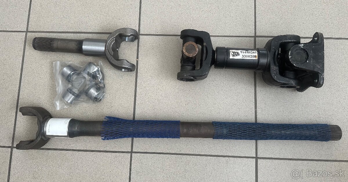 Kardanový kríž, kardan, os, poloos