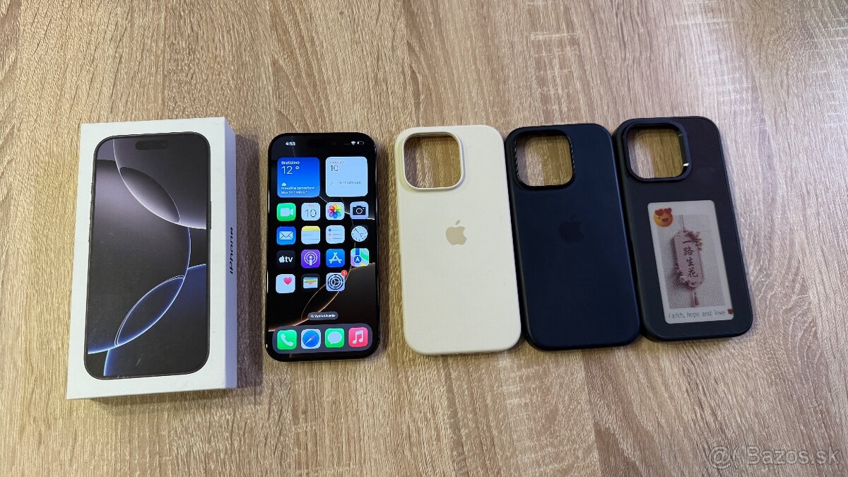 Vymenim predam iPhone 16 Pro Black 256gb kupeny v o2