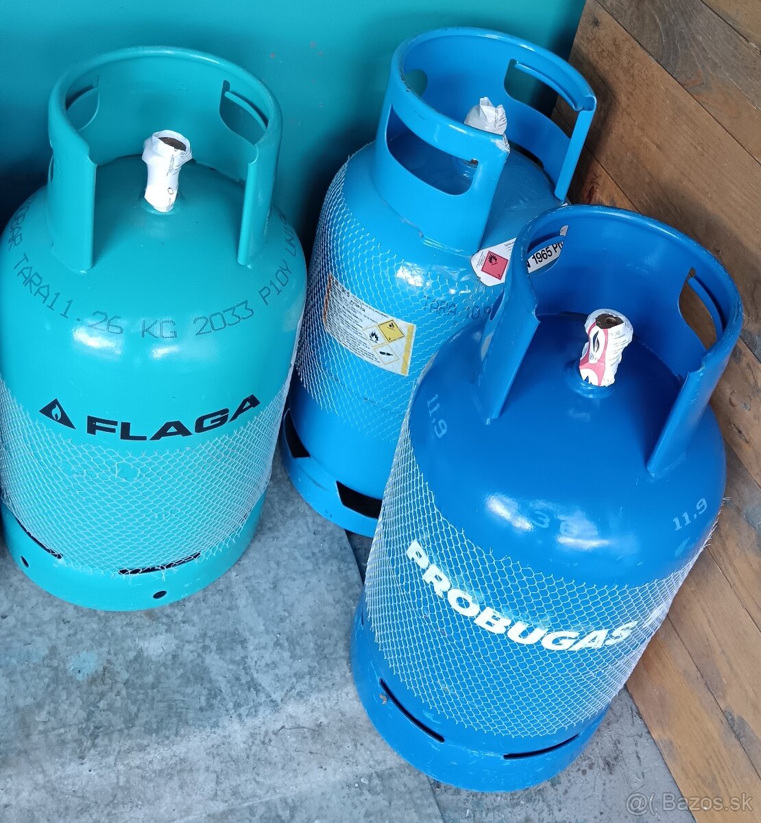 Predám 3 nové,plné 10kg propan-butanové fľaše