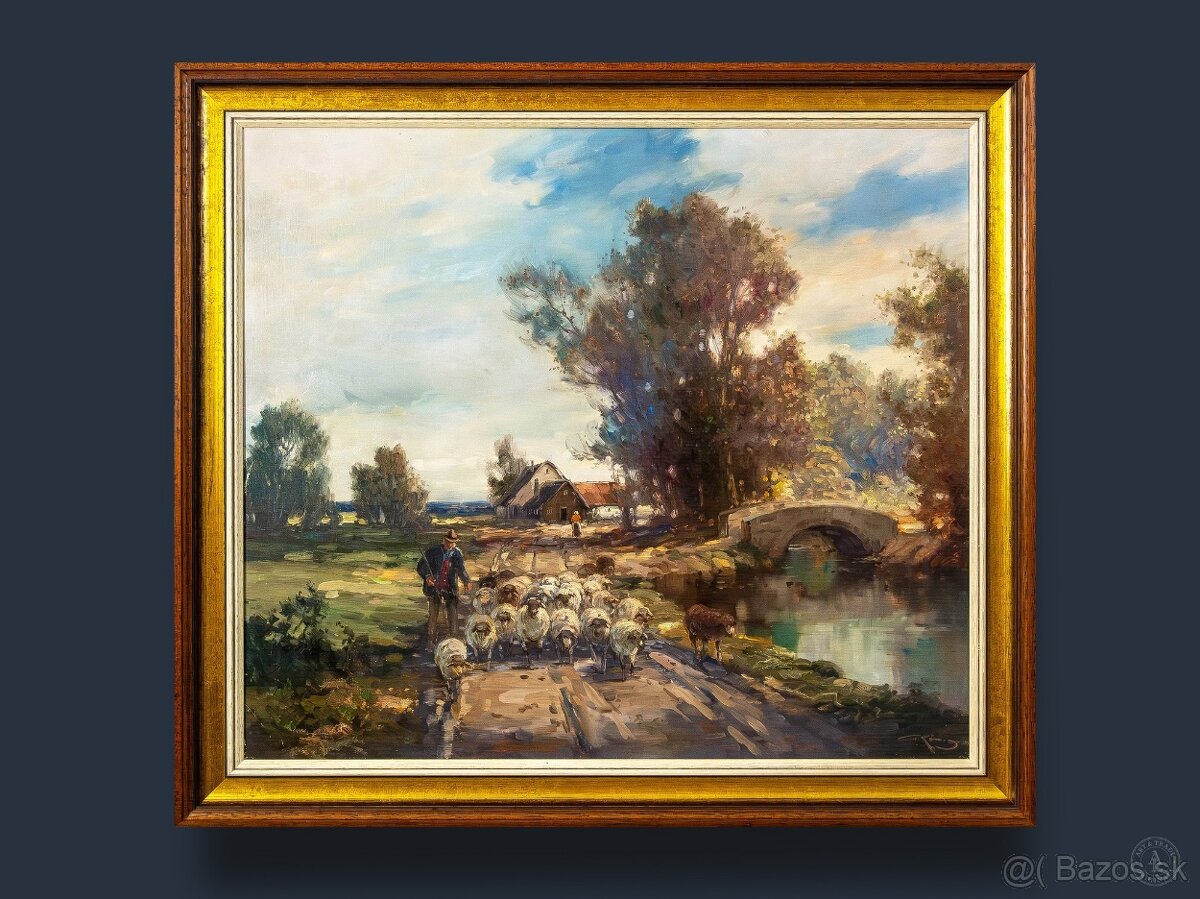 Vidiecka krajina, G.König, 920 × 820 mm