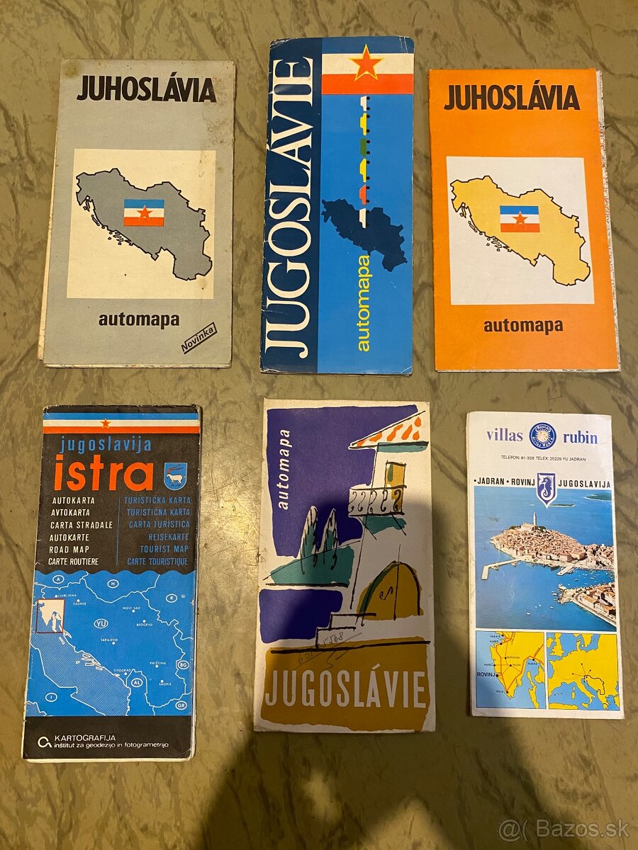 Staré mapy Juhoslávia