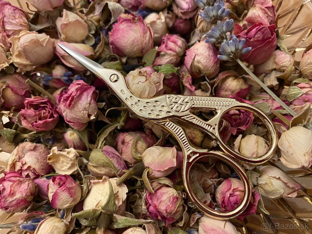 Vintage nožnice jemne zlaté