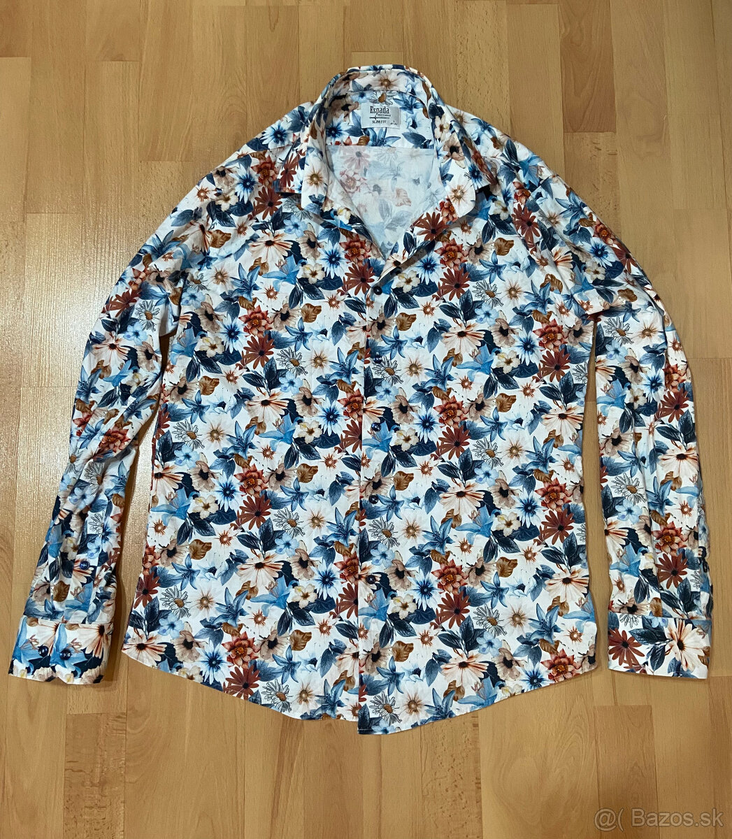 Pánska košeľa Espada L - nová, kvetovaný vzor