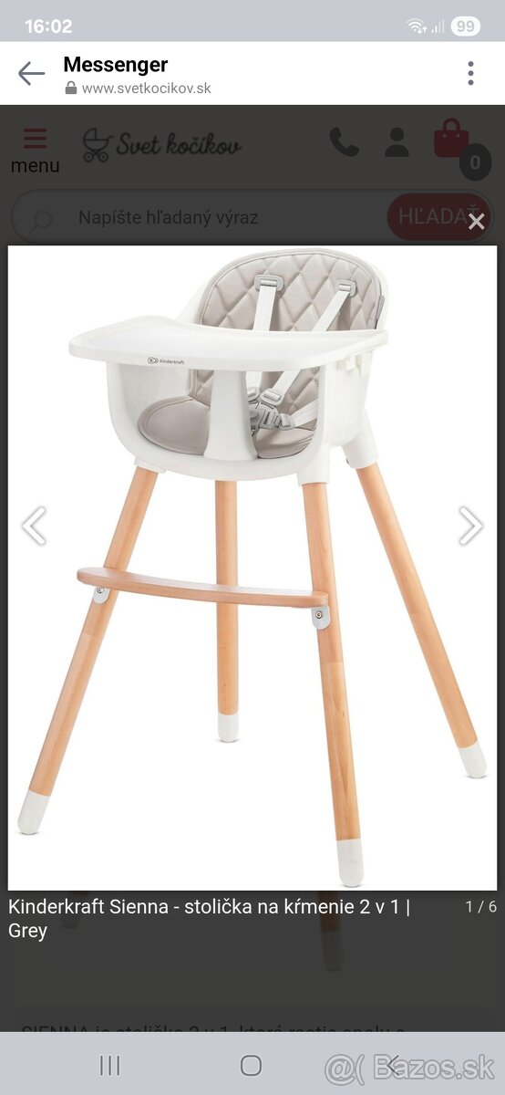 Stolička na kŕmenie