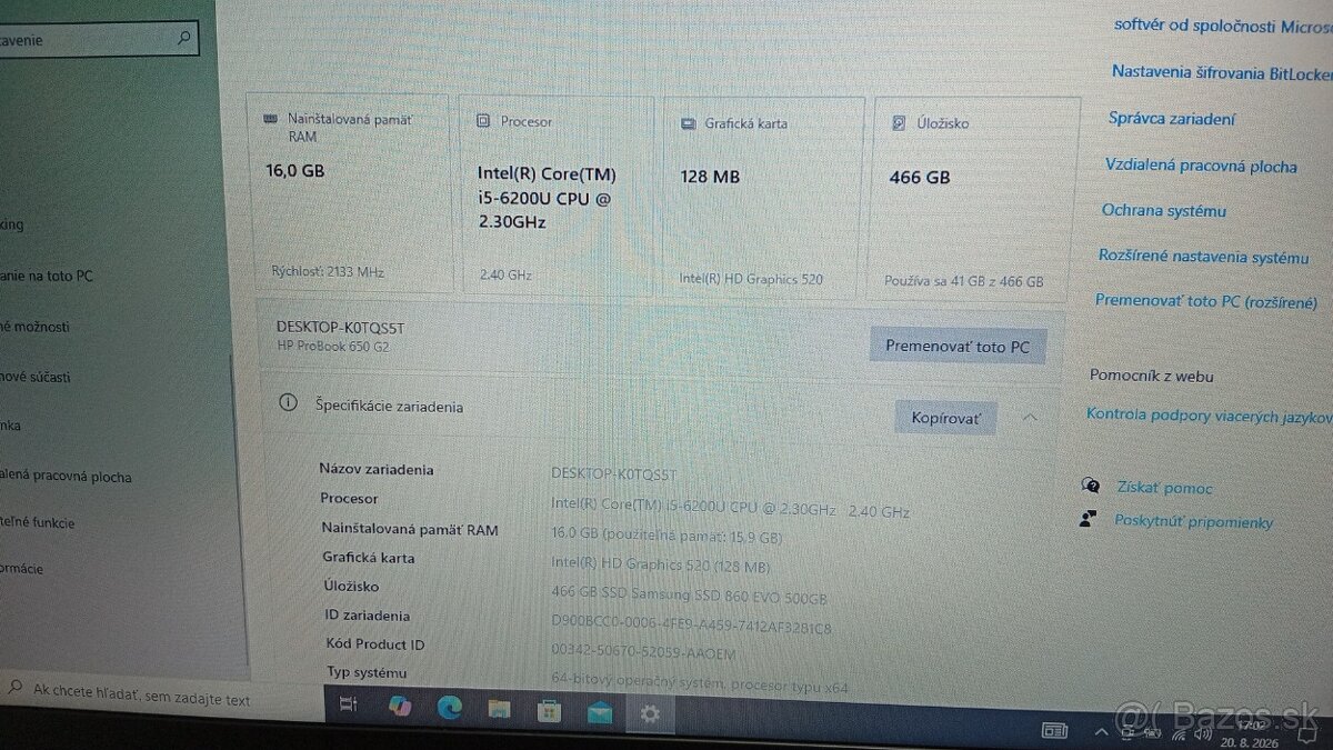 NOTEBOOK HP PROBOOK 650 G2