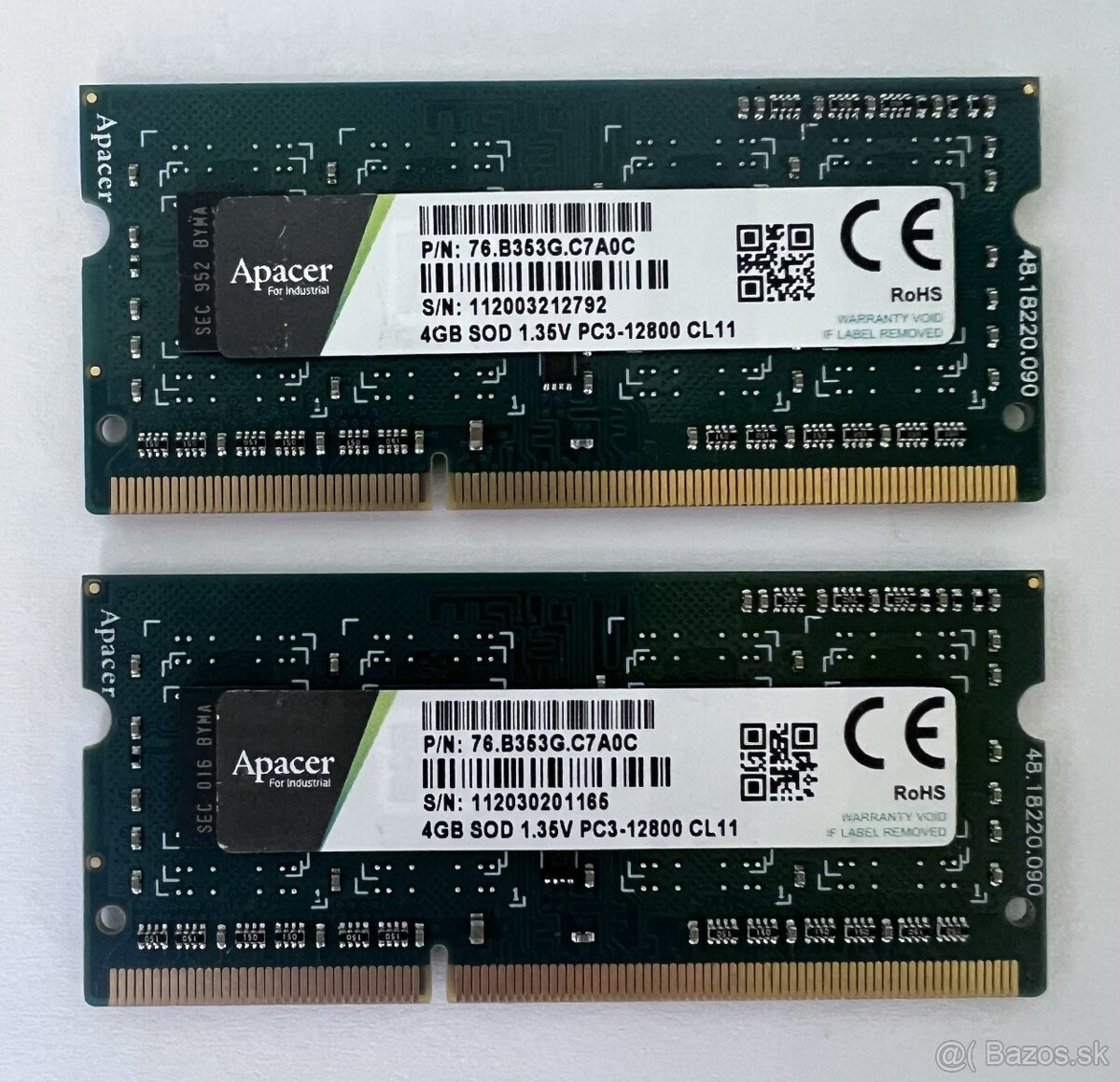 Apacer 2x4GB (8GB) DDR3 PC3-12800 RAM