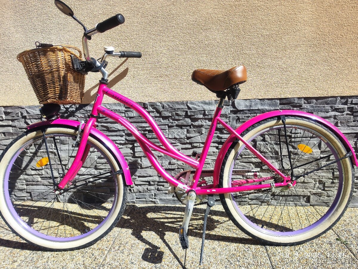 Dámsky mestský -retro bicykel DHS Cruiser