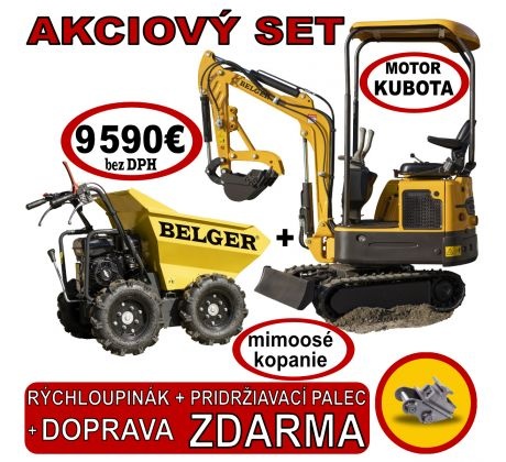 Predám minibager BELGER 1200.01 s motorom KUBOTA