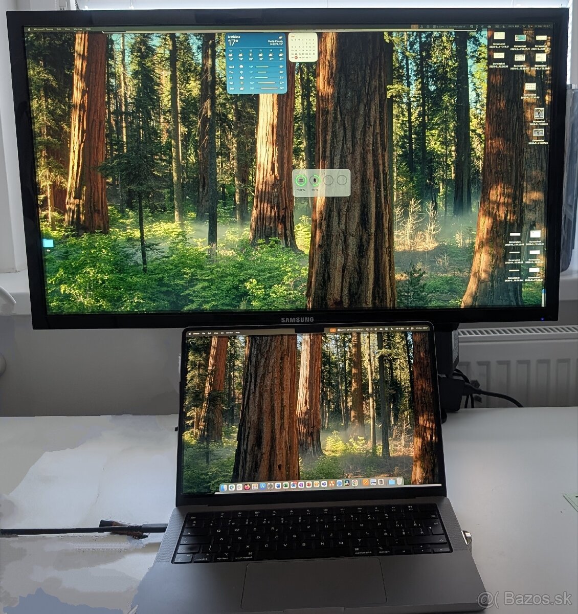 SAMSUNG U28E590D 28" 4K UHD + stojan + dock Lenovo