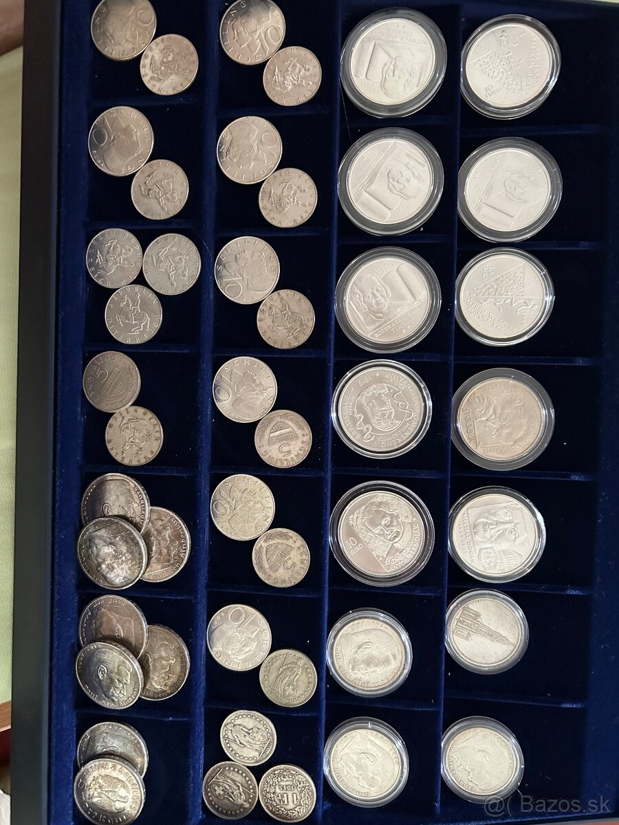 10€ strieborné mince Bk Sládkovič Hell Timrava Listiny