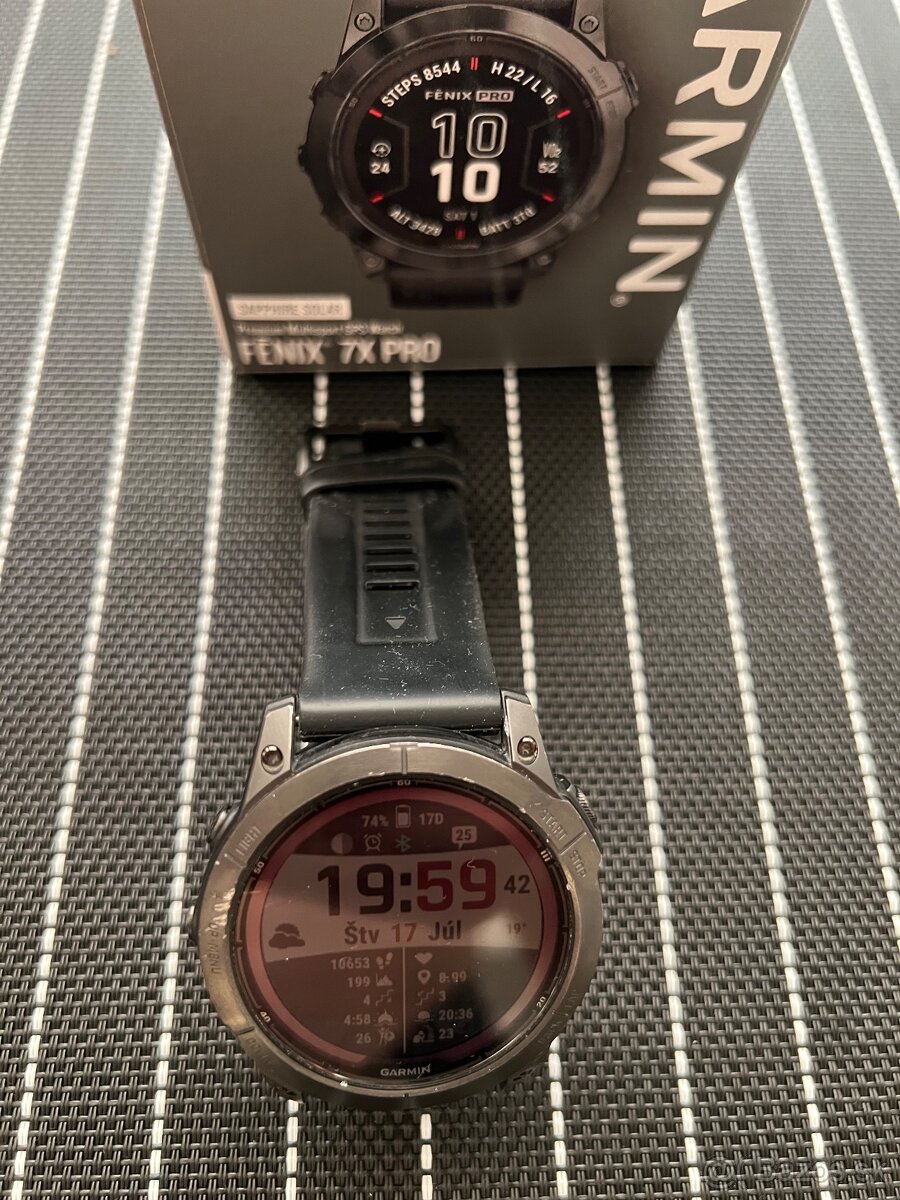 Predám GARMIN Fenix 7X PRO Sapphire Solar Titanium black