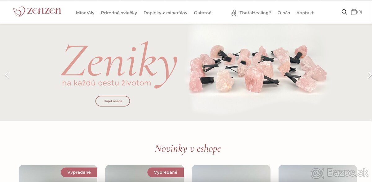 Ponúkam na predaj hotový e-shop s custom robeným webom