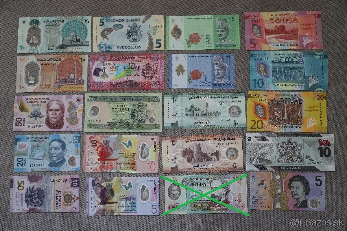 Unc bankovky polymer (plastové) č.1