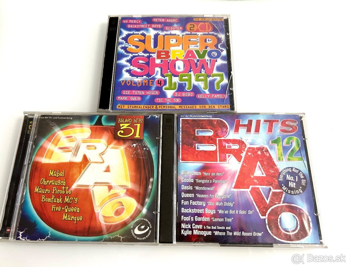 BRAVO HITS 12,31,SUPER SHOW 1997 LEN SPOLU 15€😉😉😉😉😉😉🙃