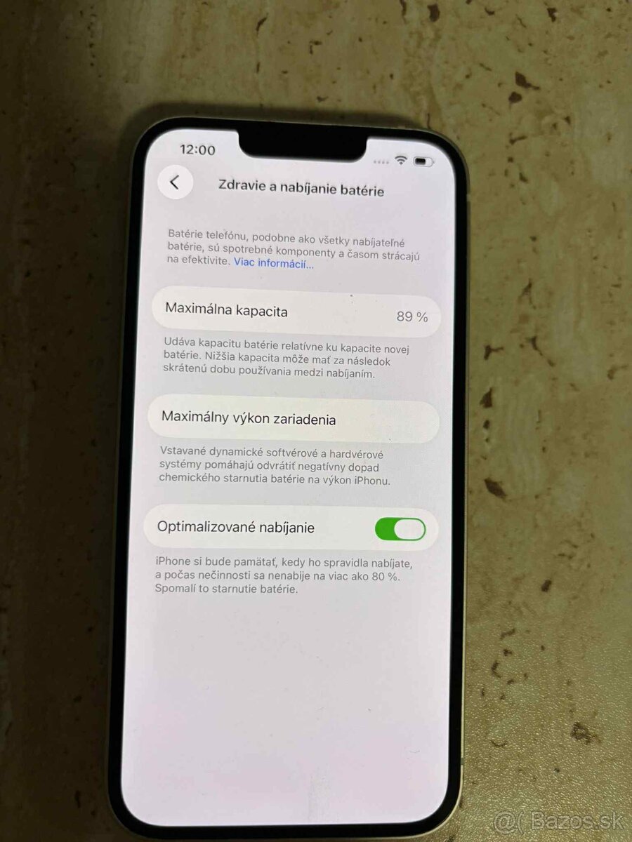 Apple Iphone 13 biely 89% 128gb