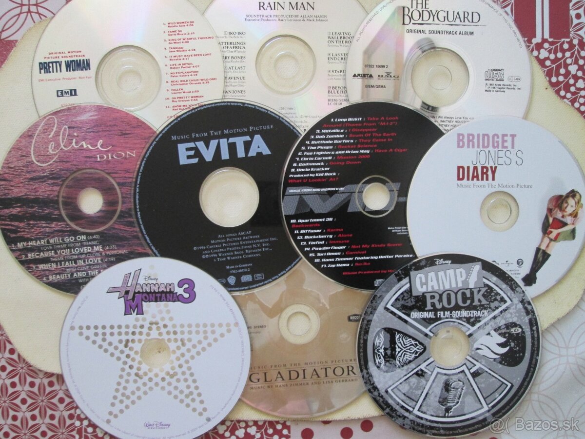 Soundtrack, Hudba k filmu na CD : BEZ OBALOV