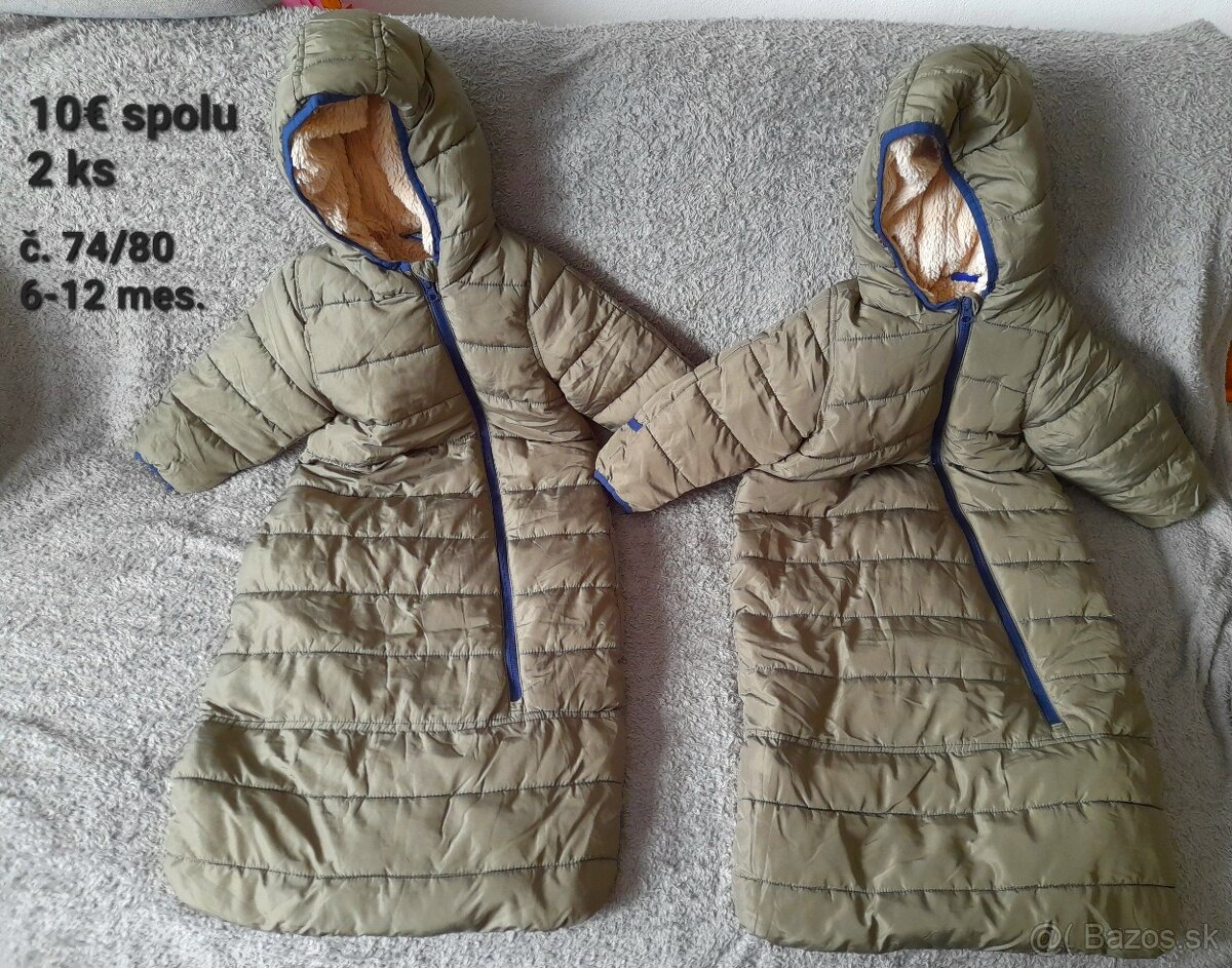 Zimné overaly do kočíka 74/80 pre dvojičky