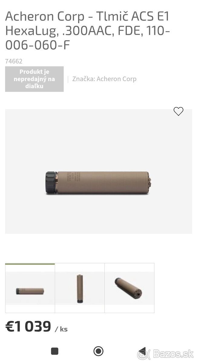 Tlmic hluku vystrelu